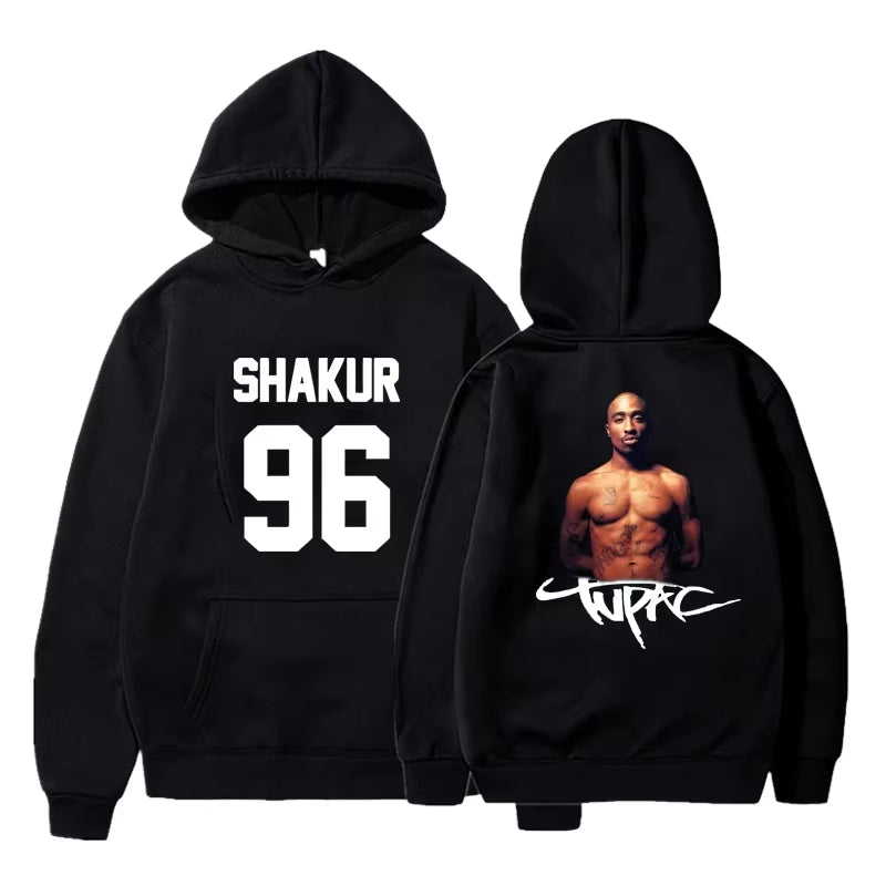 Gangsta Rap 2Pac Hoodie Men Fashion Coat Casual Hoodies Kids Hip Hop Gangsta 2Pac Tupac Shakur Hoodie Sweatshirt Women Oversized