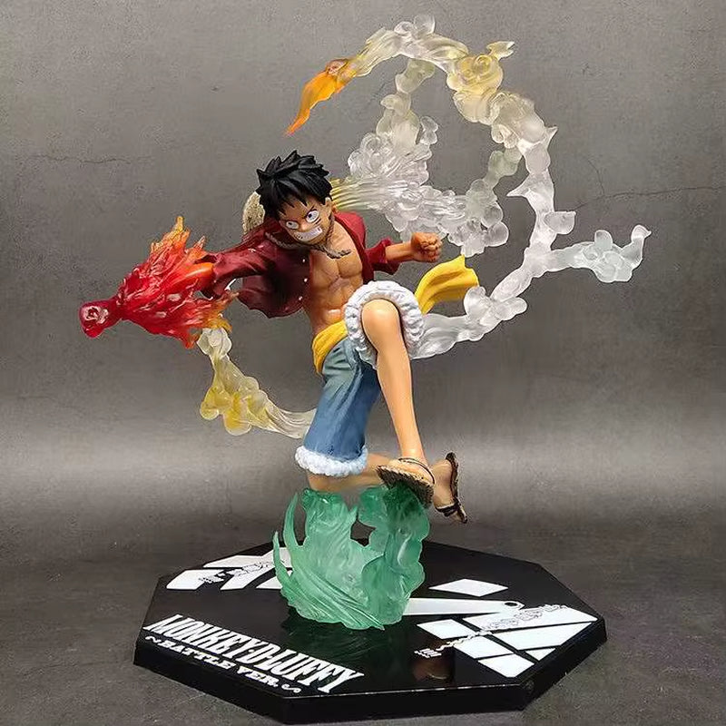 One Piece Anime Monkey·D·Luffy Roronoa Ace Pvc Action Model Collection Cool Stunt Figure Toy Gift