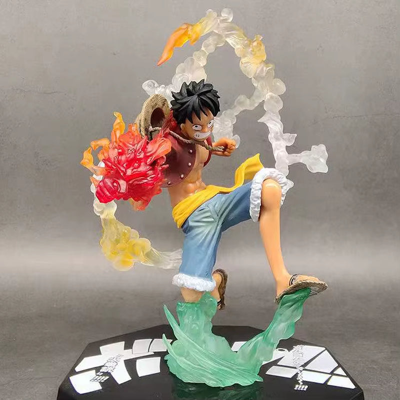 One Piece Anime Monkey·D·Luffy Roronoa Ace Pvc Action Model Collection Cool Stunt Figure Toy Gift