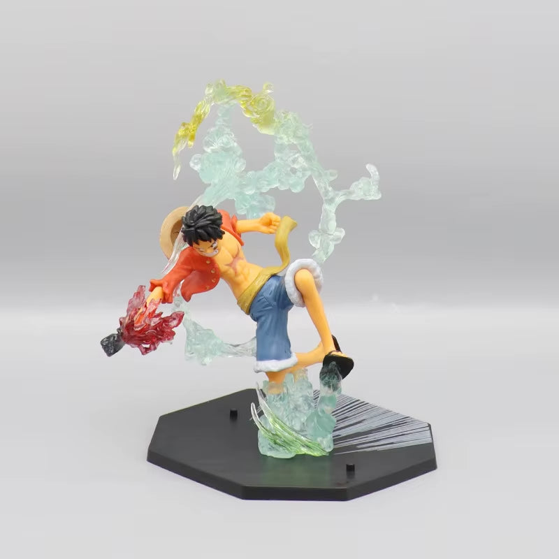 One Piece Anime Monkey·D·Luffy Roronoa Ace Pvc Action Model Collection Cool Stunt Figure Toy Gift