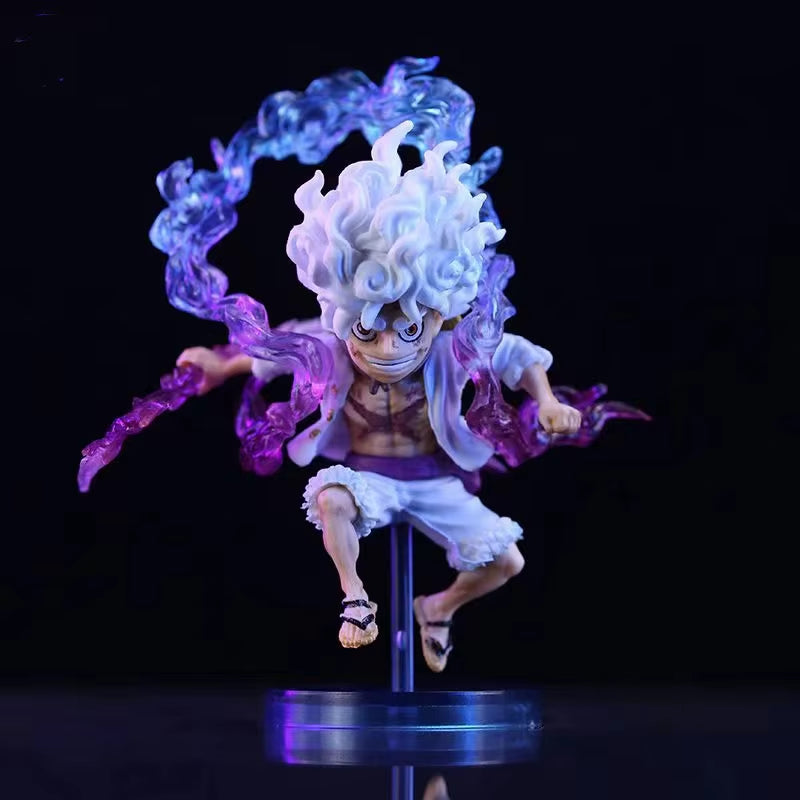 10Cm One Piece Luffy Anime Figure GEAR5 Sun God Nika Luffy Action Figures PVC Collection Model Doll Toys Kids Birthday Gifts