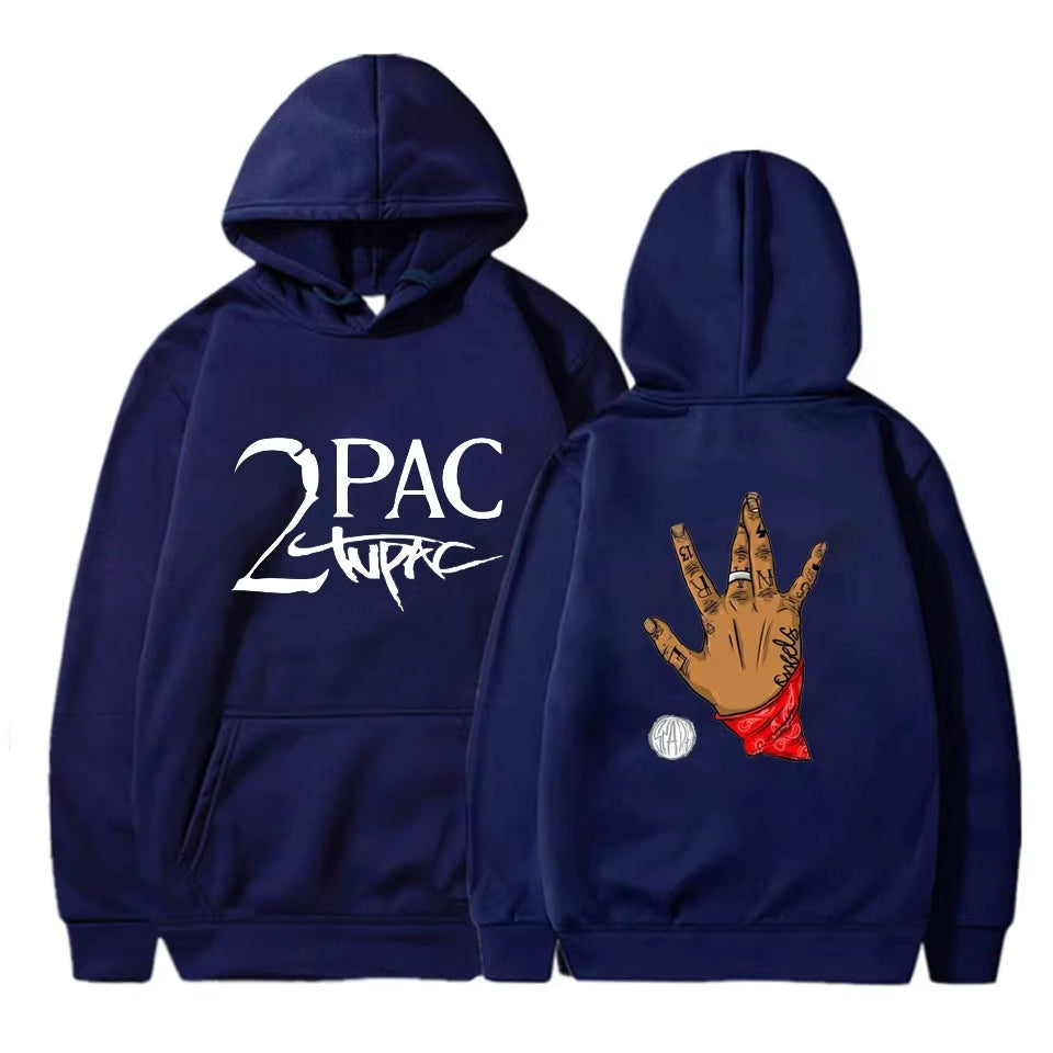 Gangsta Rap 2Pac Hoodie Men Fashion Coat Casual Hoodies Kids Hip Hop Gangsta 2Pac Tupac Shakur Hoodie Sweatshirt Women Oversized