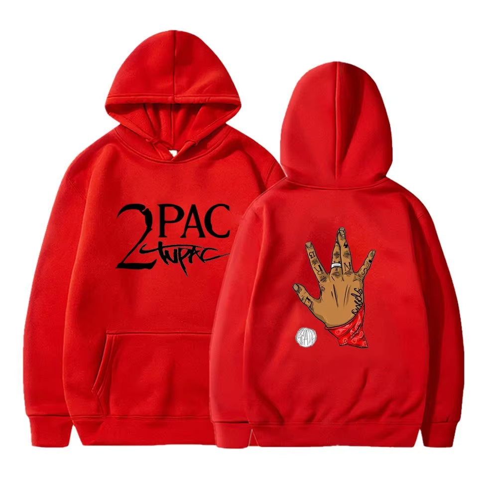 Gangsta Rap 2Pac Hoodie Men Fashion Coat Casual Hoodies Kids Hip Hop Gangsta 2Pac Tupac Shakur Hoodie Sweatshirt Women Oversized