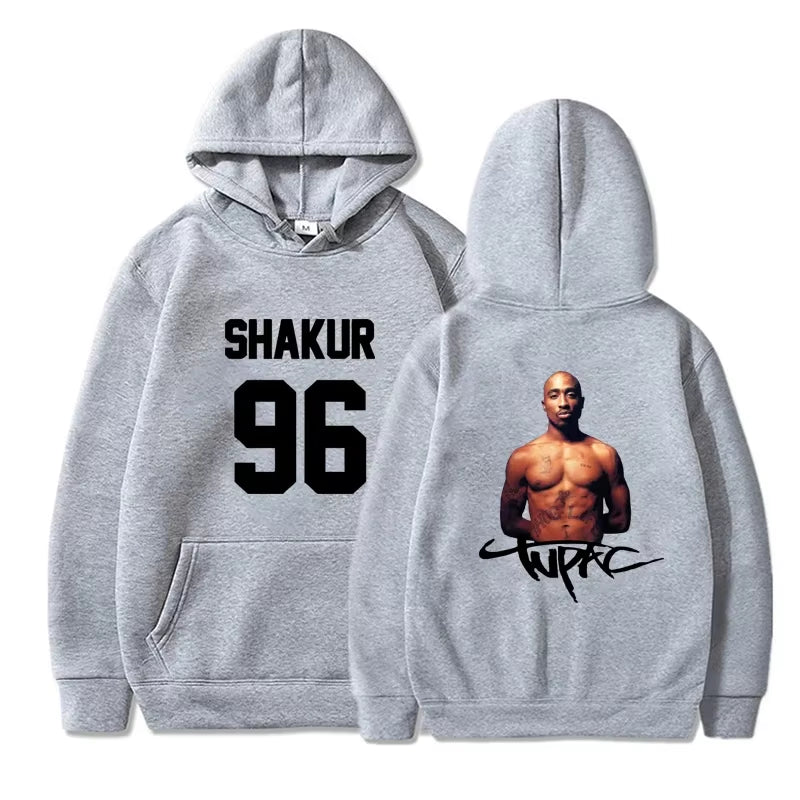 Gangsta Rap 2Pac Hoodie Men Fashion Coat Casual Hoodies Kids Hip Hop Gangsta 2Pac Tupac Shakur Hoodie Sweatshirt Women Oversized