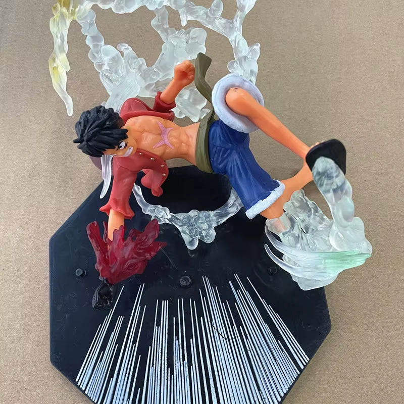 One Piece Anime Monkey·D·Luffy Roronoa Ace Pvc Action Model Collection Cool Stunt Figure Toy Gift