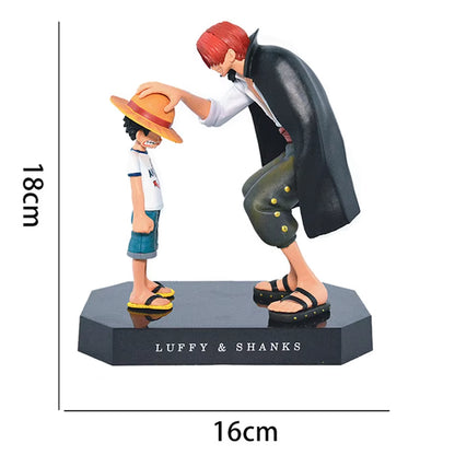 18Cm One Piece Anime Figure Four Emperors Shanks Straw Hat Luffy Action Figure One Piece Sabo Ace Sanji Roronoa Zoro Figurine